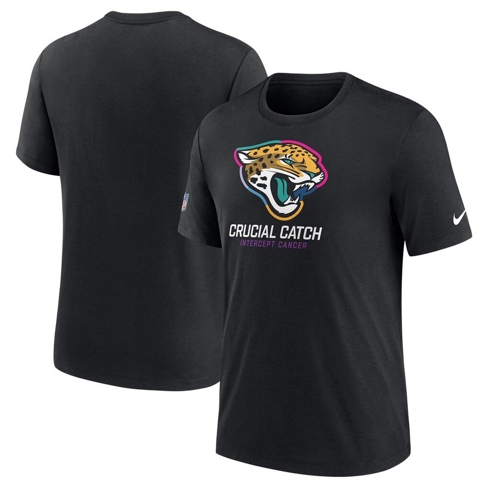 Nike® (Men's XL) Jacksonville Jaguars Crucial Catch™ T-Shirt in Black - Picture 2 of 4